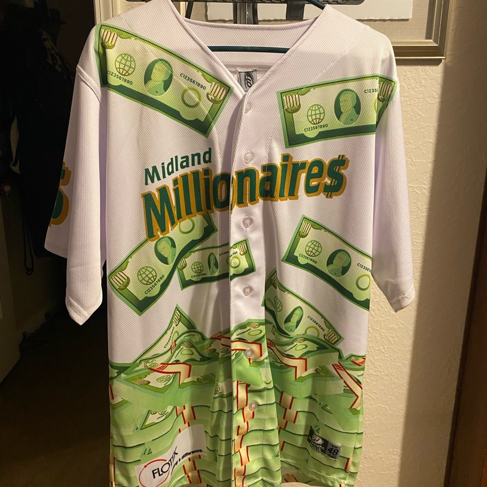 Signed Jersey- Midland RockHounds Millionaires Baseball Custom Jersey 2016 - Picture 3 of 7